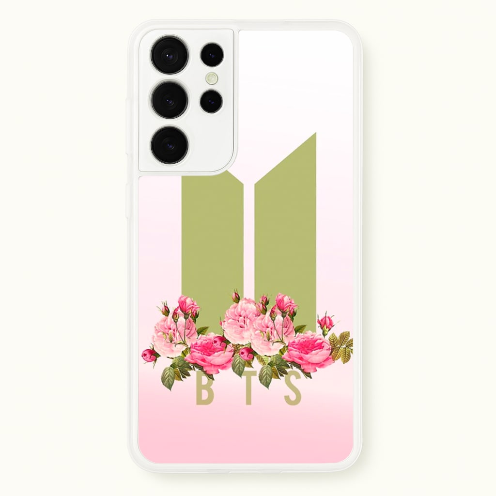 Pink Ombre K-Pop Band Logo - BTS Phone Case for Galaxy S21 Ultra