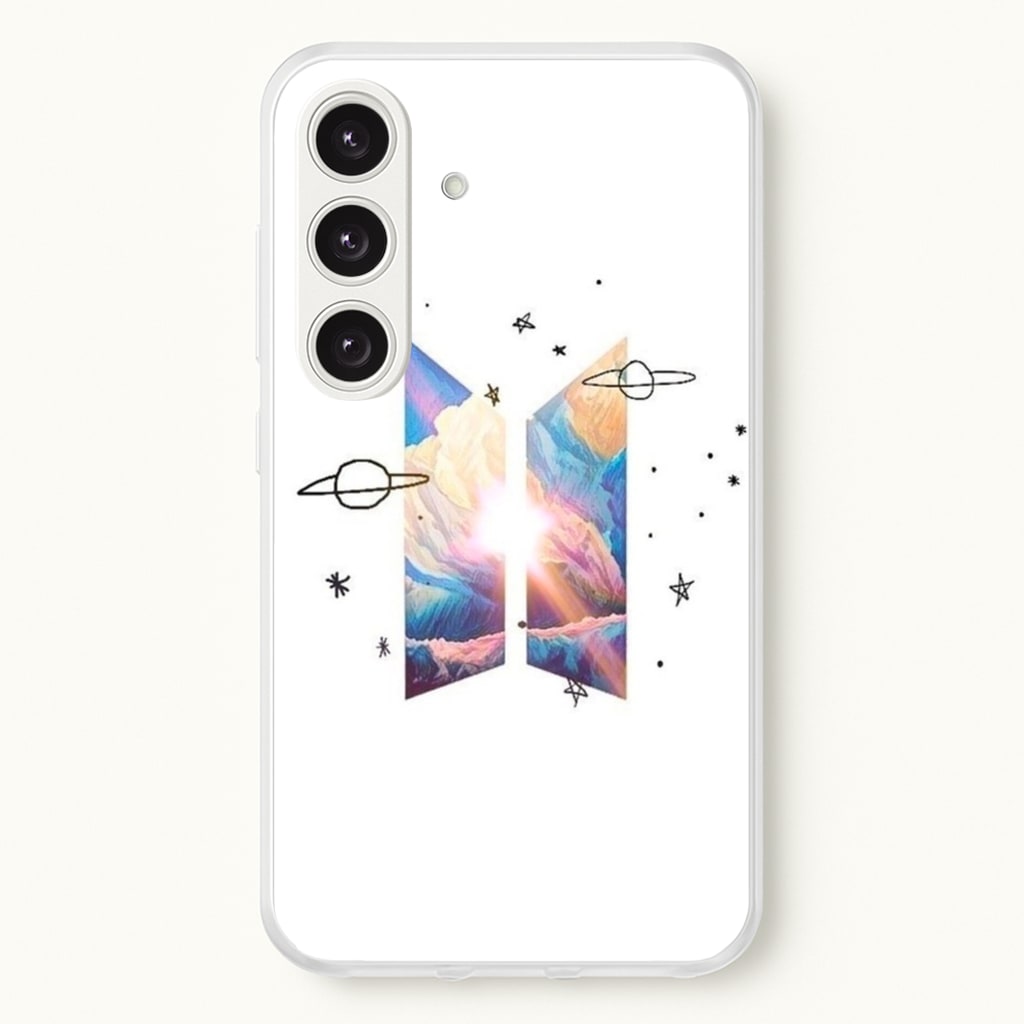 Space K-Pop Band Logo - BTS Phone Case for Galaxy S24FE