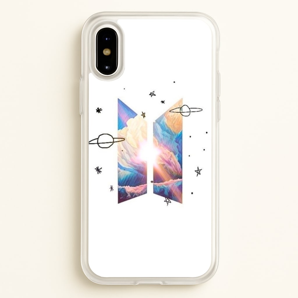 Space K-Pop Band Logo  - BTS Phone Case for iPhone X / XS