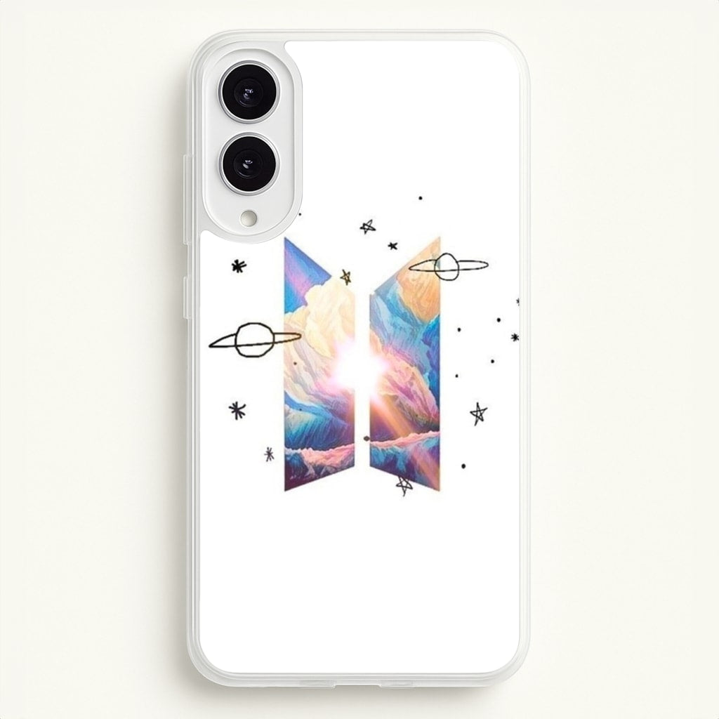 Space K-Pop Band Logo - BTS Phone Case for Galaxy S25 Edge