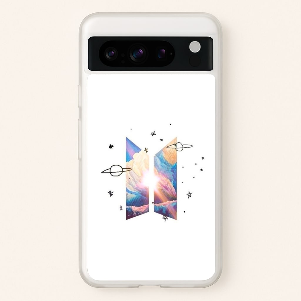 Space K-Pop Band Logo - BTS Phone Case for Google Pixel 8 Pro