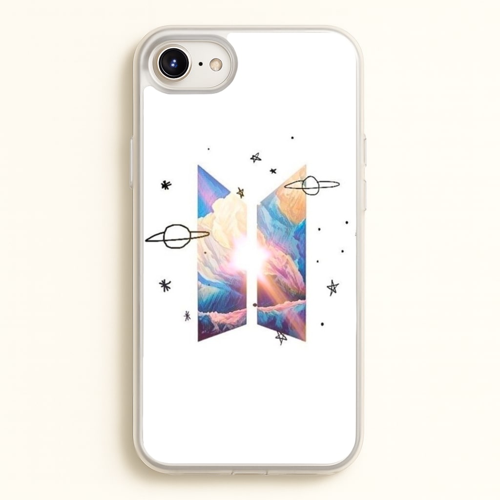 Space K-Pop Band Logo - BTS Phone Case for iPhone 6 Plus / 7 Plus / 8 Plus