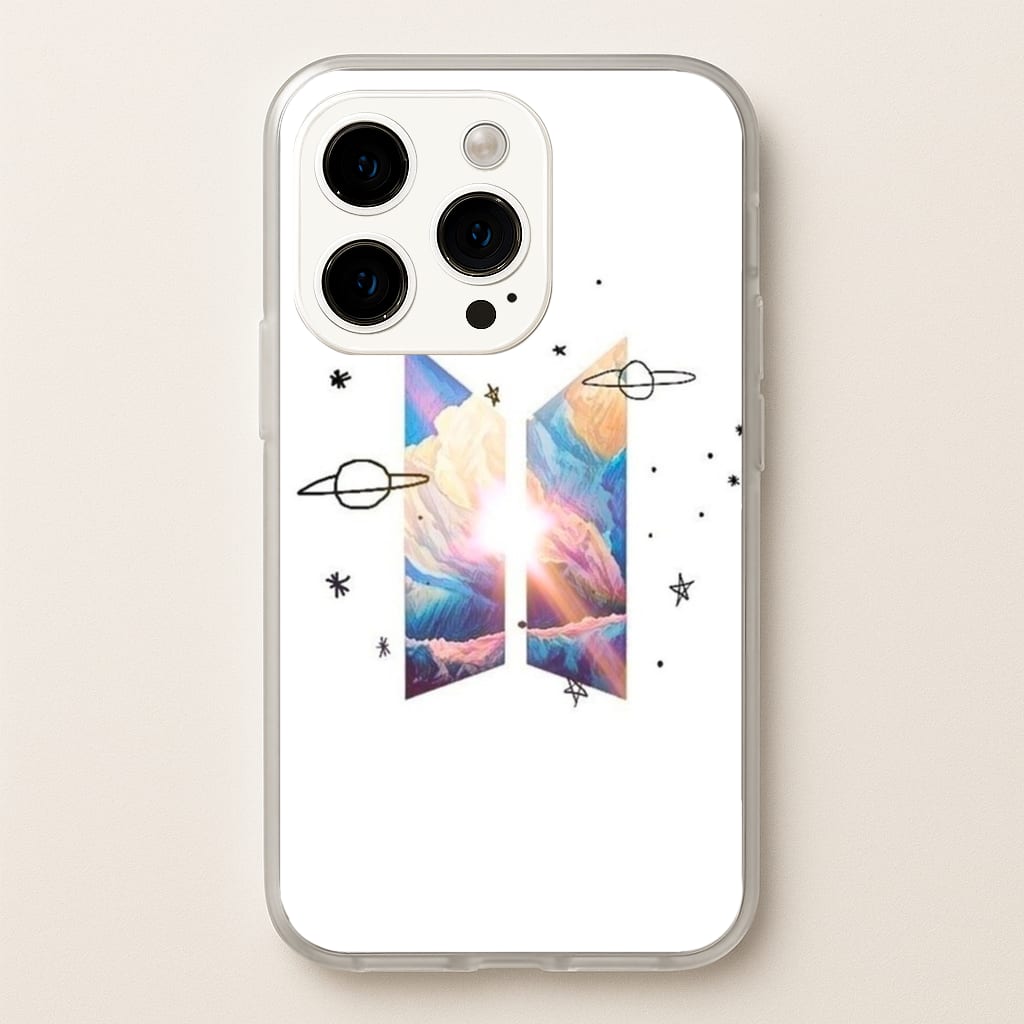 Space K-Pop Band Logo - BTS Phone Case for iPhone 15 Pro