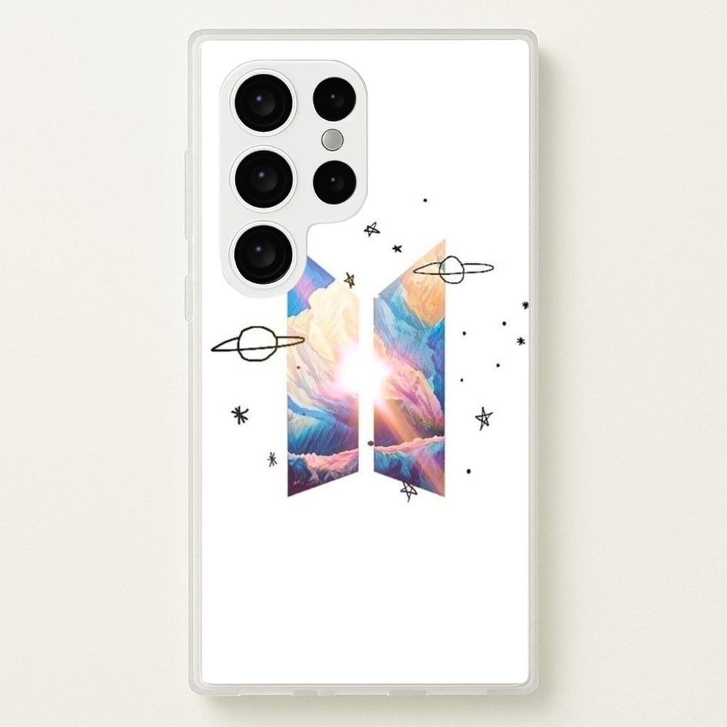 Space K-Pop Band Logo  - BTS Phone Case for Galaxy S24 Ultra