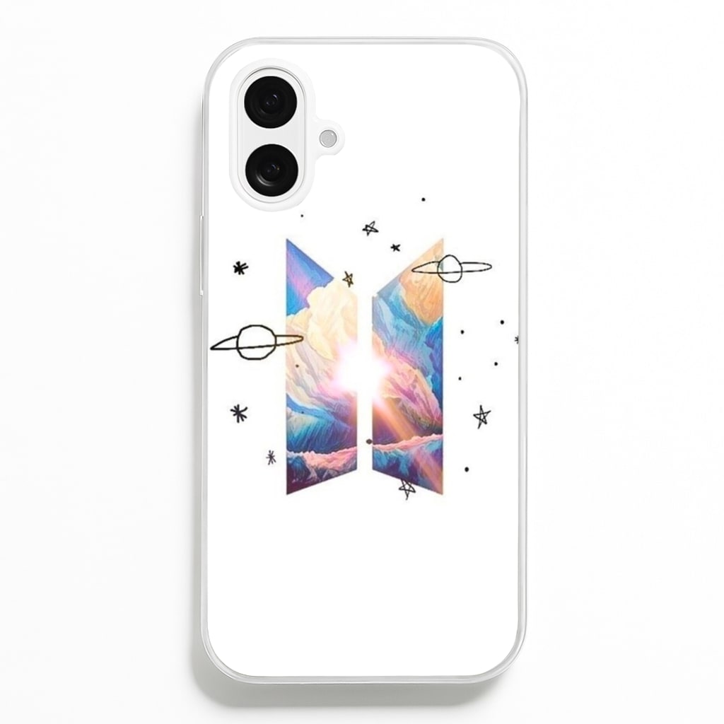 Space K-Pop Band Logo - BTS Phone Case for iPhone 16 Plus