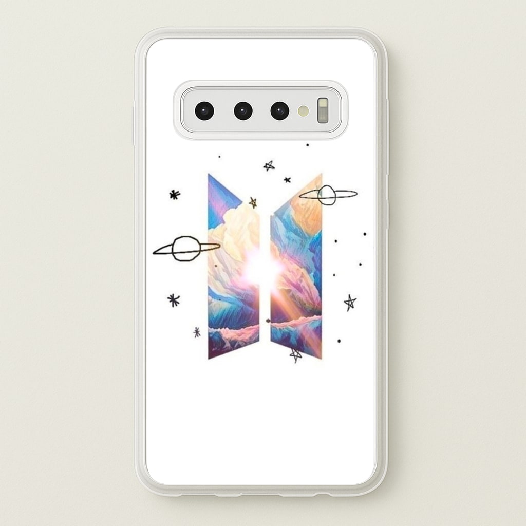 Space K-Pop Band Logo  - BTS Phone Case for Galaxy S10