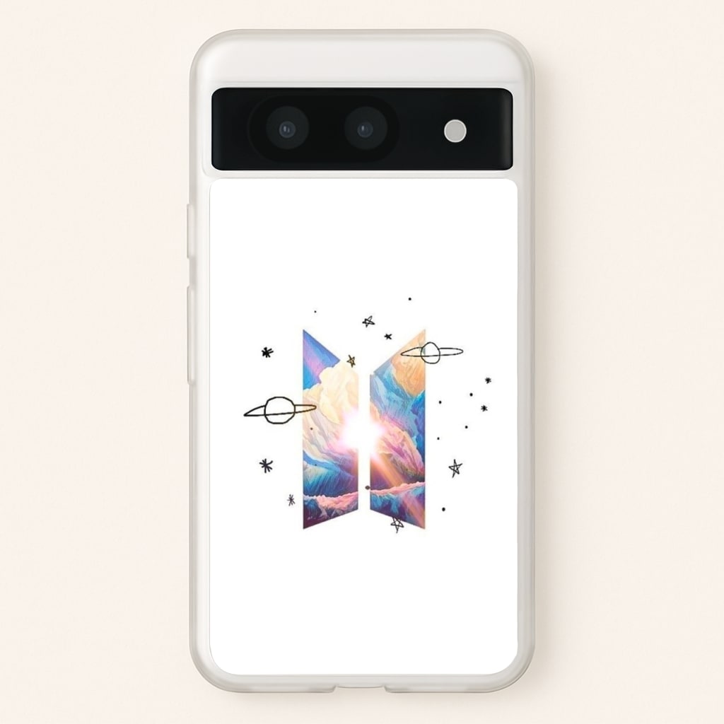 Space K-Pop Band Logo - BTS Phone Case for Google Pixel 8a