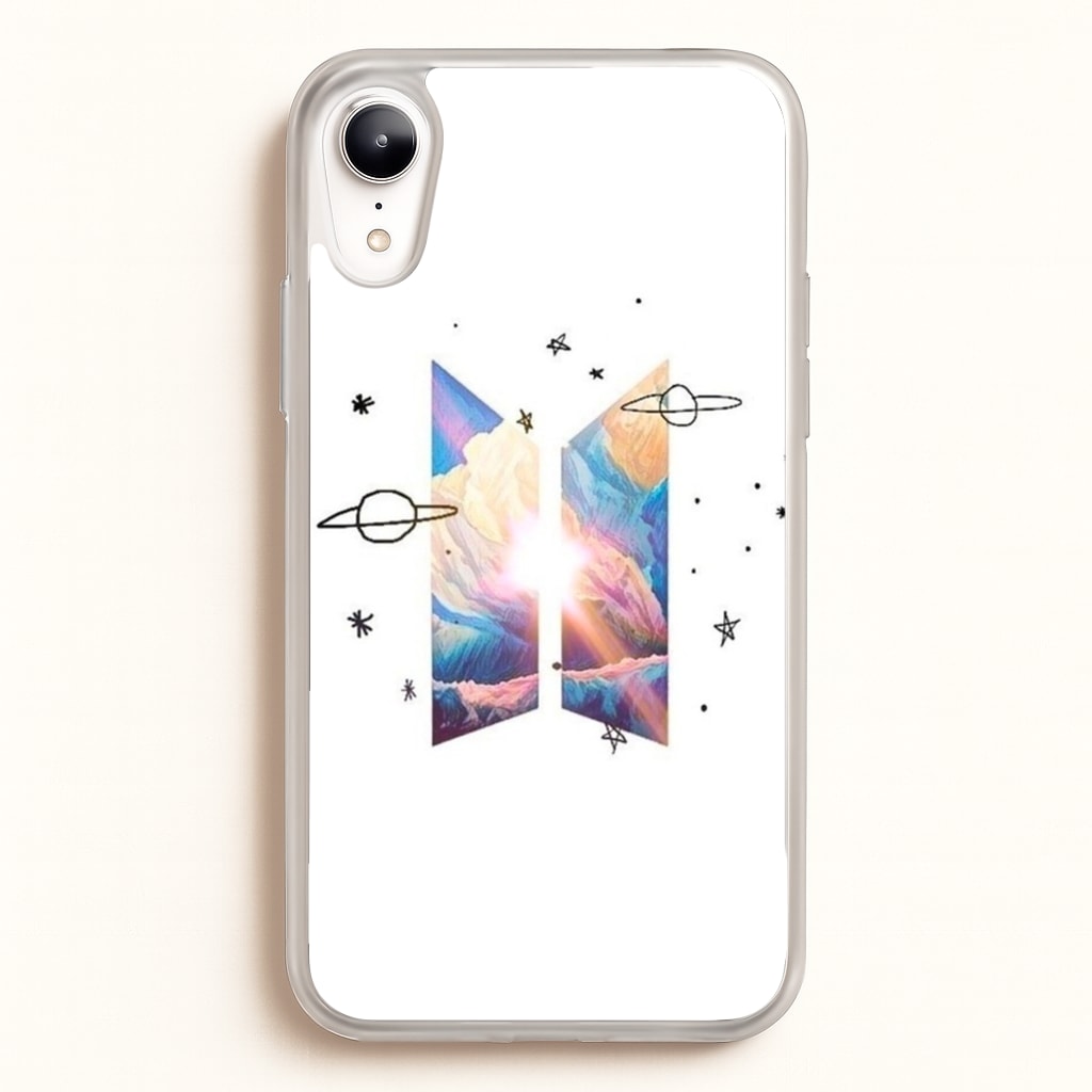 Space K-Pop Band Logo  - BTS Phone Case for iPhone XR