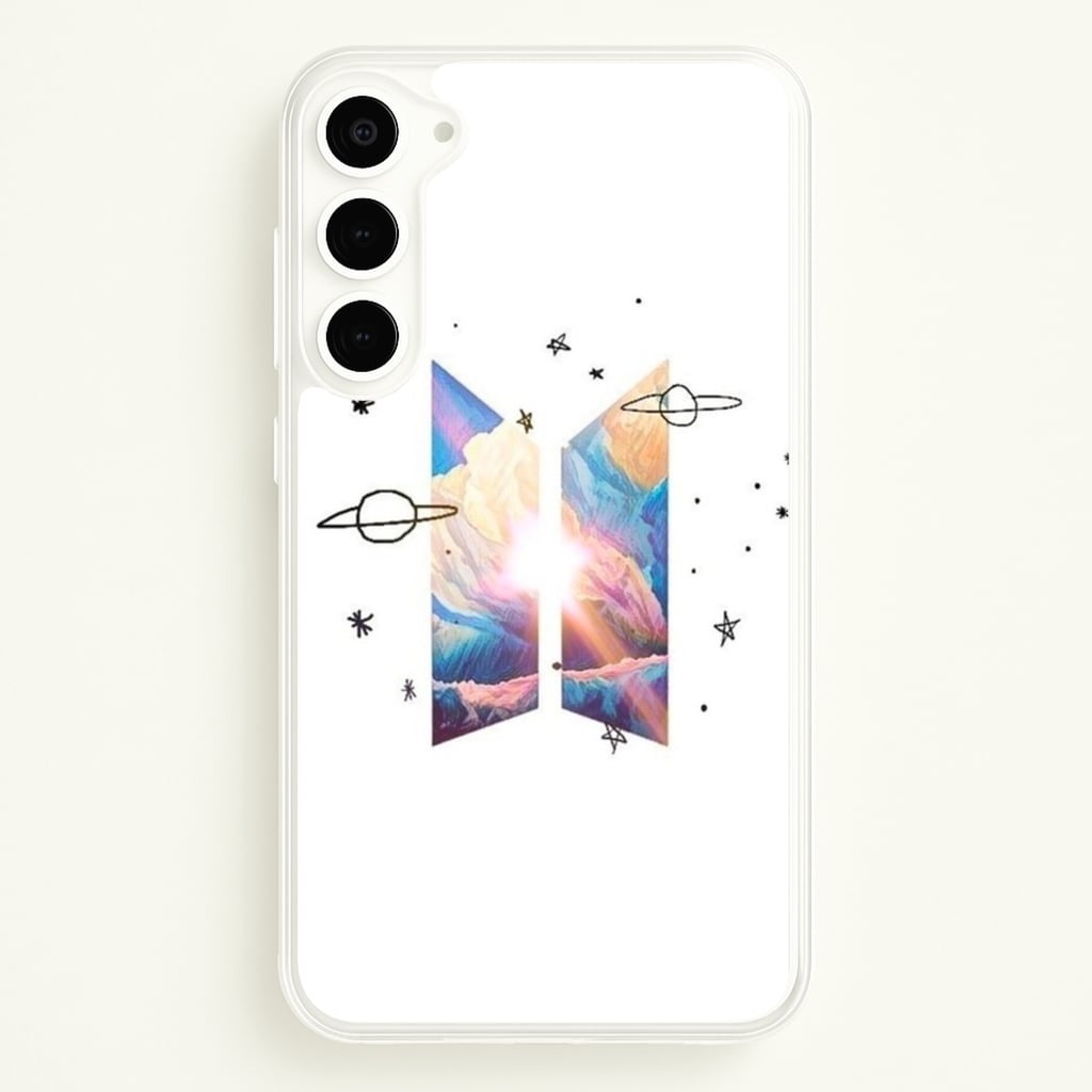 Space K-Pop Band Logo - BTS Phone Case for Galaxy S23