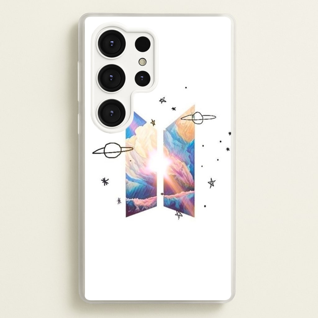 Space K-Pop Band Logo - BTS Phone Case for Galaxy S25 Ultra