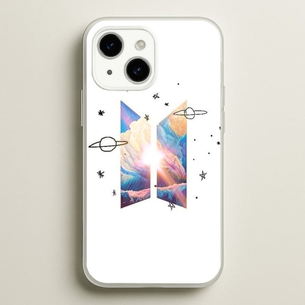 Space K-Pop Band Logo - BTS Phone Case for iPhone 15