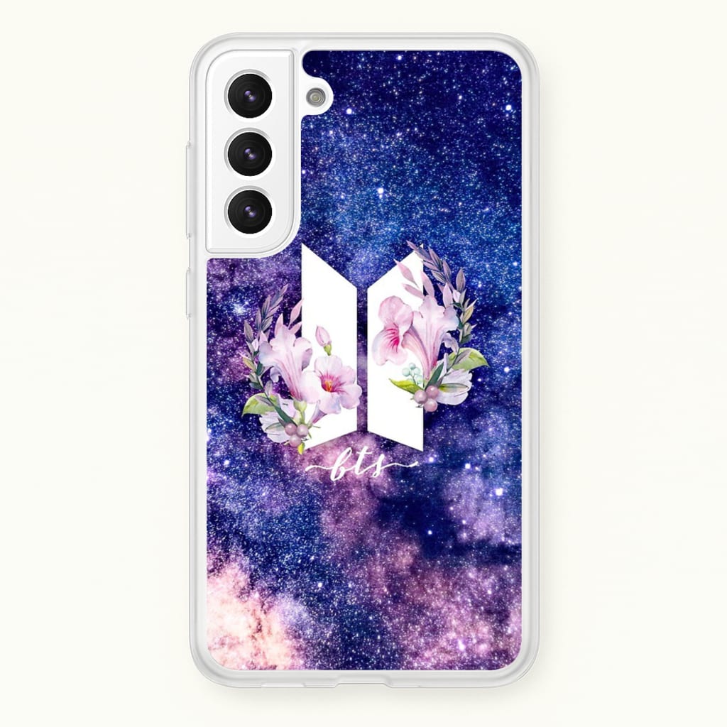 Galaxy Floral K-Pop Band Logo - BTS Phone Case for Galaxy S21FE