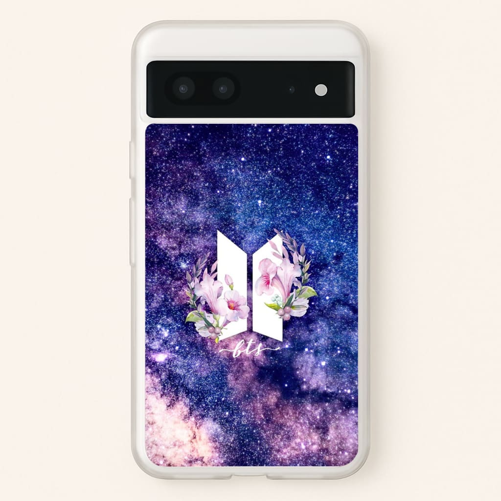 Galaxy Floral K-Pop Band Logo - BTS Phone Case for Google Pixel 7