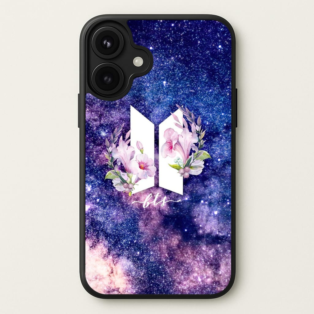 Galaxy Floral K-Pop Band Logo Phone Case for iPhone 17