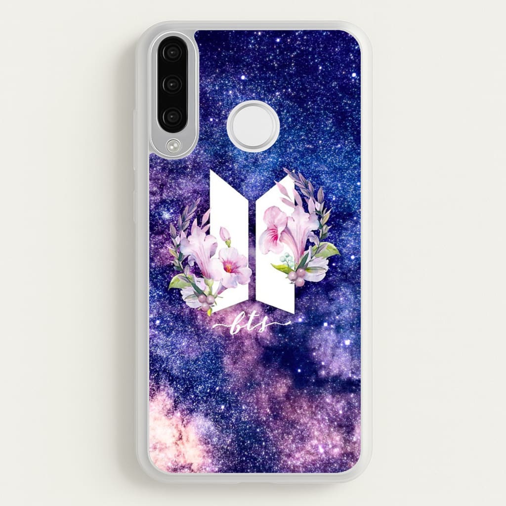 Galaxy Floral K-Pop Band Logo - BTS Phone Case for Huawei P30 Lite