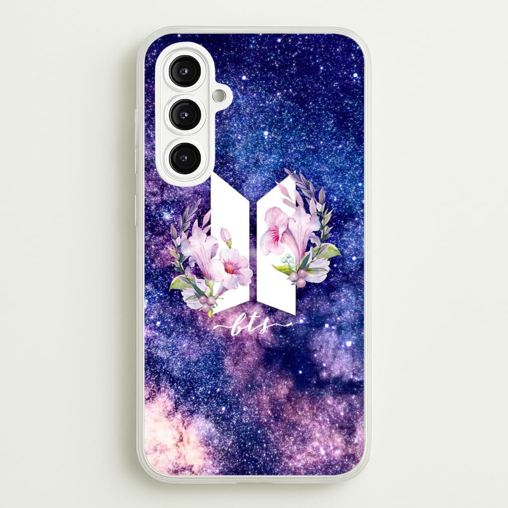 Galaxy Floral K-Pop Band Logo - BTS Phone Case for Galaxy A16