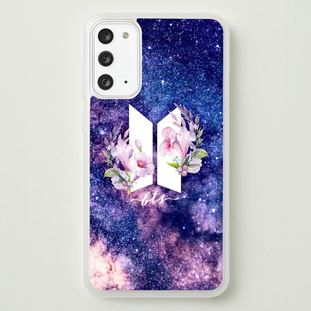 Galaxy Floral K-Pop Band Logo - BTS Phone Case for Galaxy Note 20