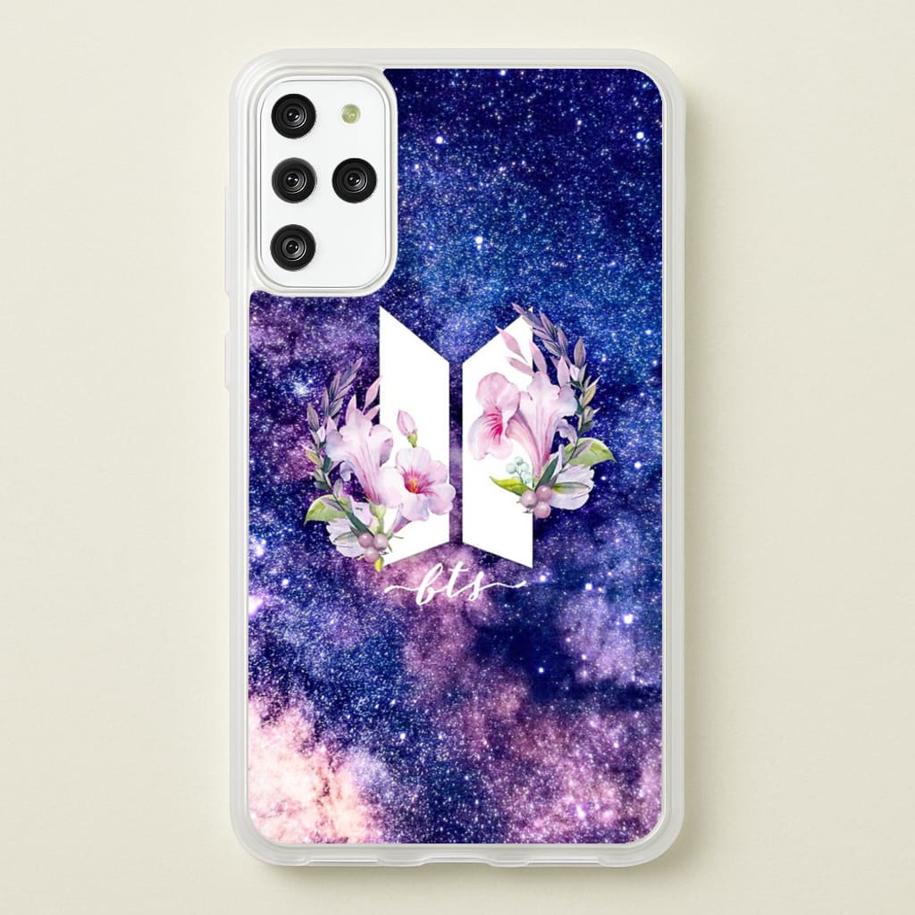 Galaxy Floral K-Pop Band Logo - BTS Phone Case for Galaxy S20 Plus