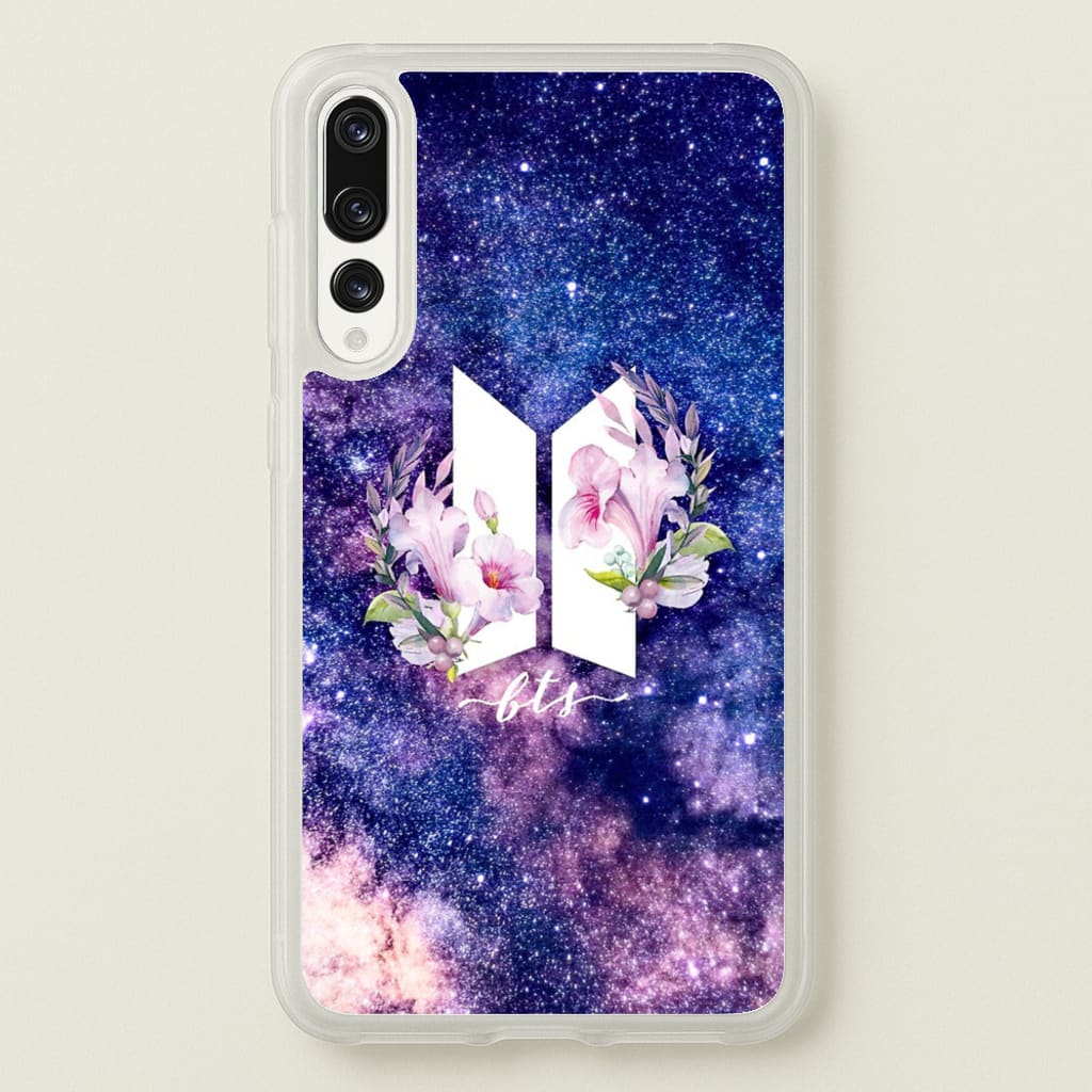 Galaxy Floral K-Pop Band Logo - BTS Phone Case for Huawei P20 Pro
