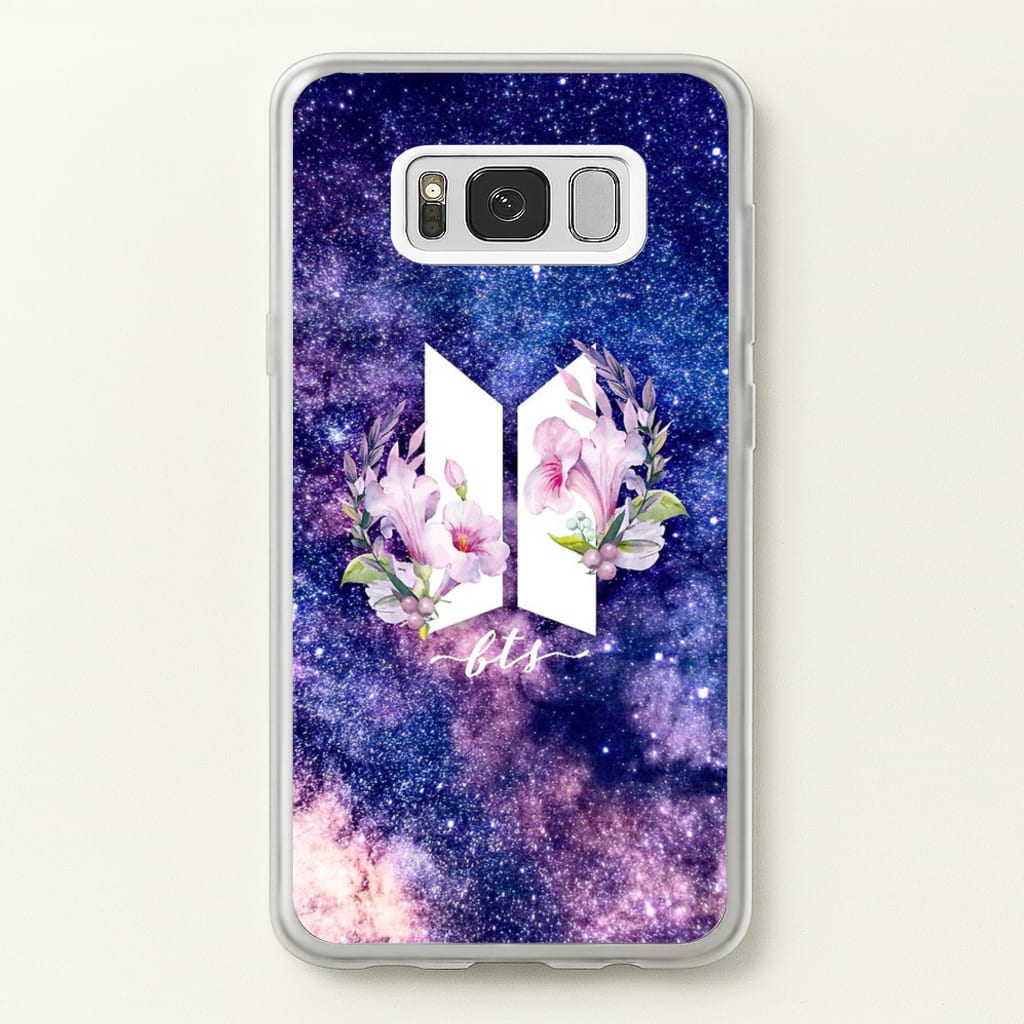 Galaxy Floral K-Pop Band Logo - BTS Phone Case for Galaxy S8 Plus