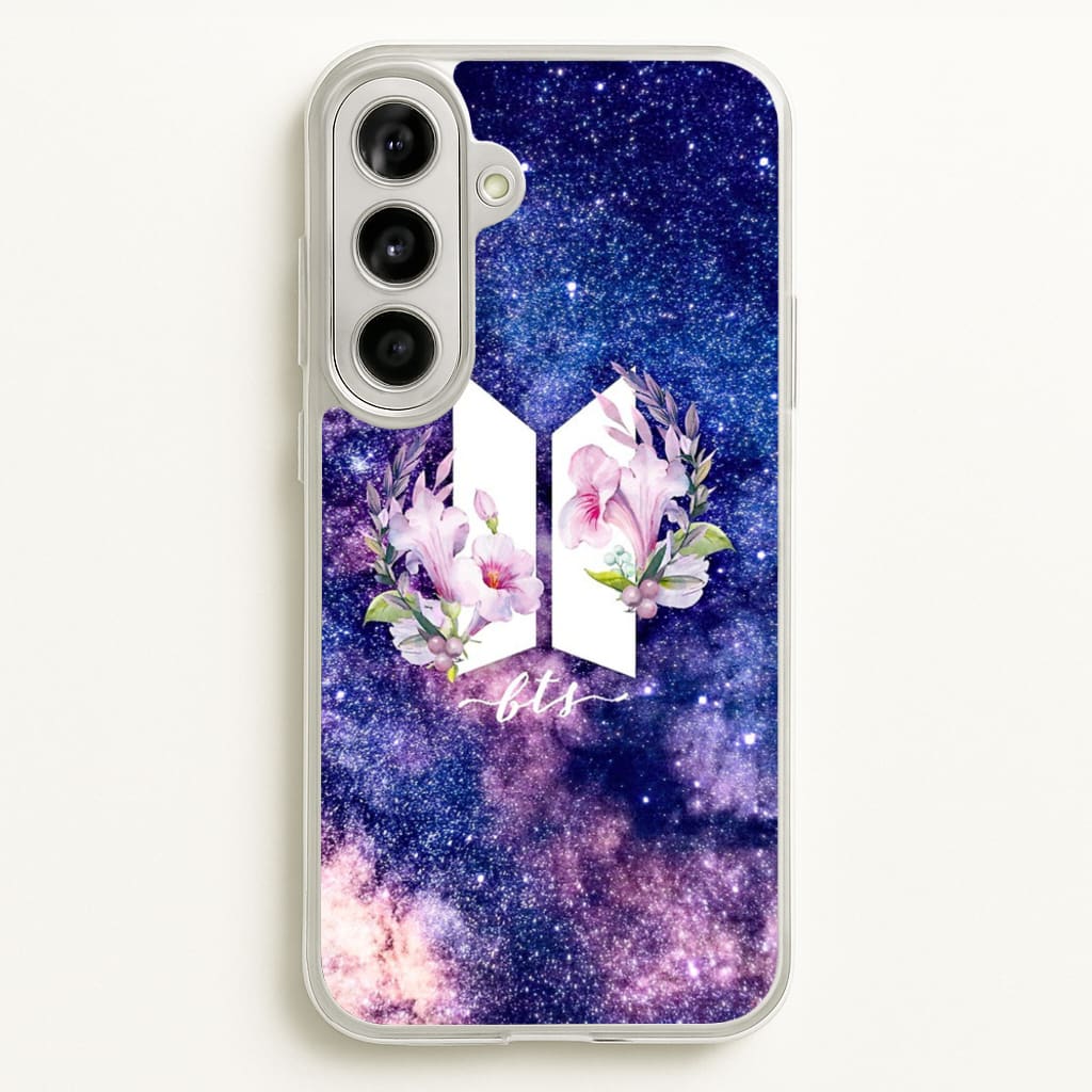 Galaxy Floral K-Pop Band Logo - BTS Phone Case for Galaxy A56