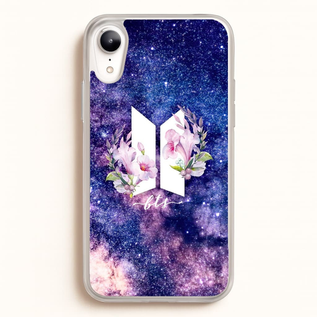 Galaxy Floral K-Pop Band Logo - BTS Phone Case for iPhone XR