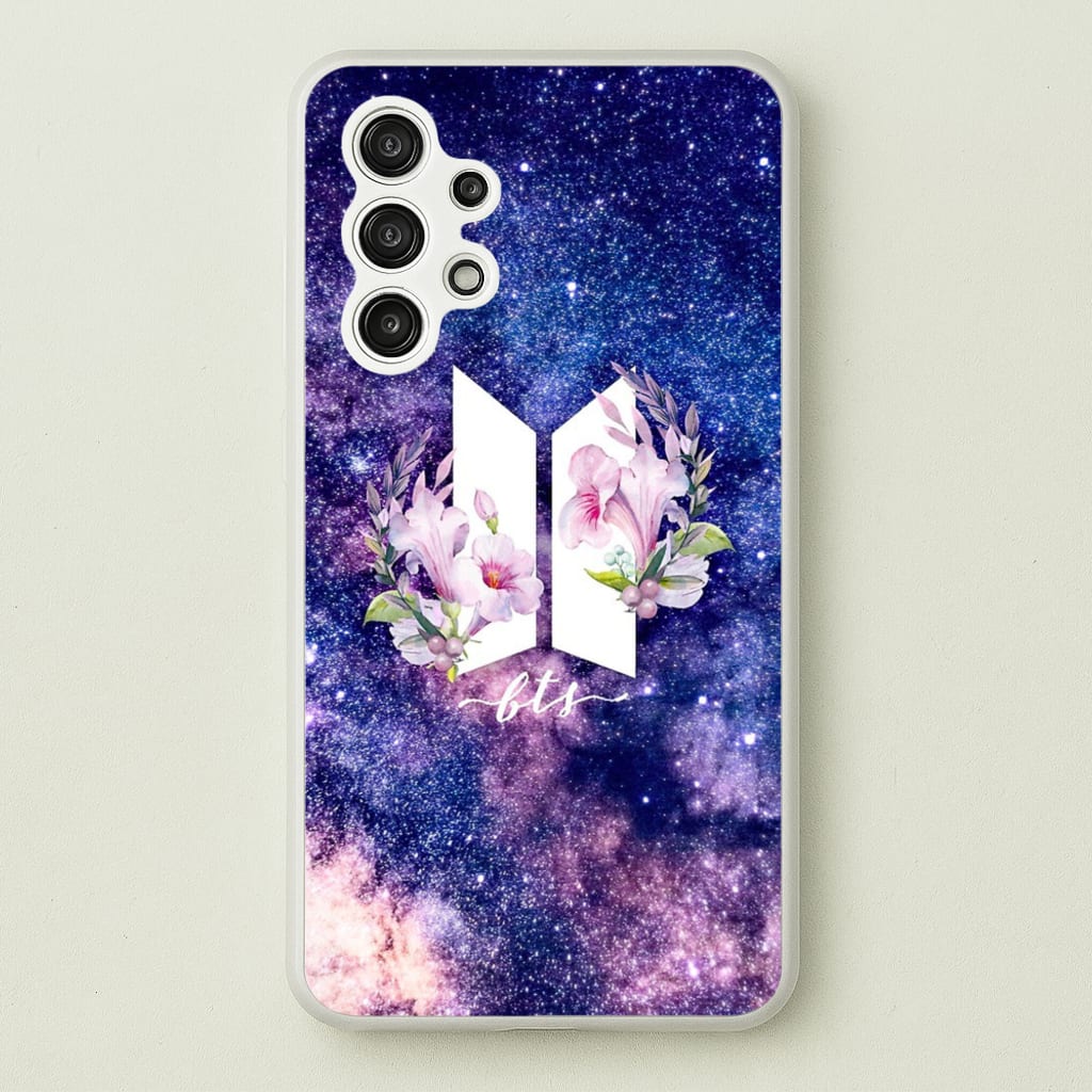 Galaxy Floral K-Pop Band Logo - BTS Phone Case for Galaxy A13