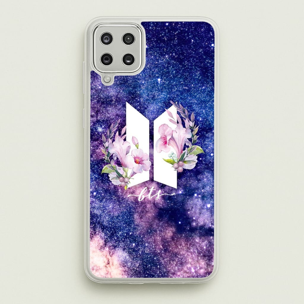 Galaxy Floral K-Pop Band Logo - BTS Phone Case for Galaxy A12
