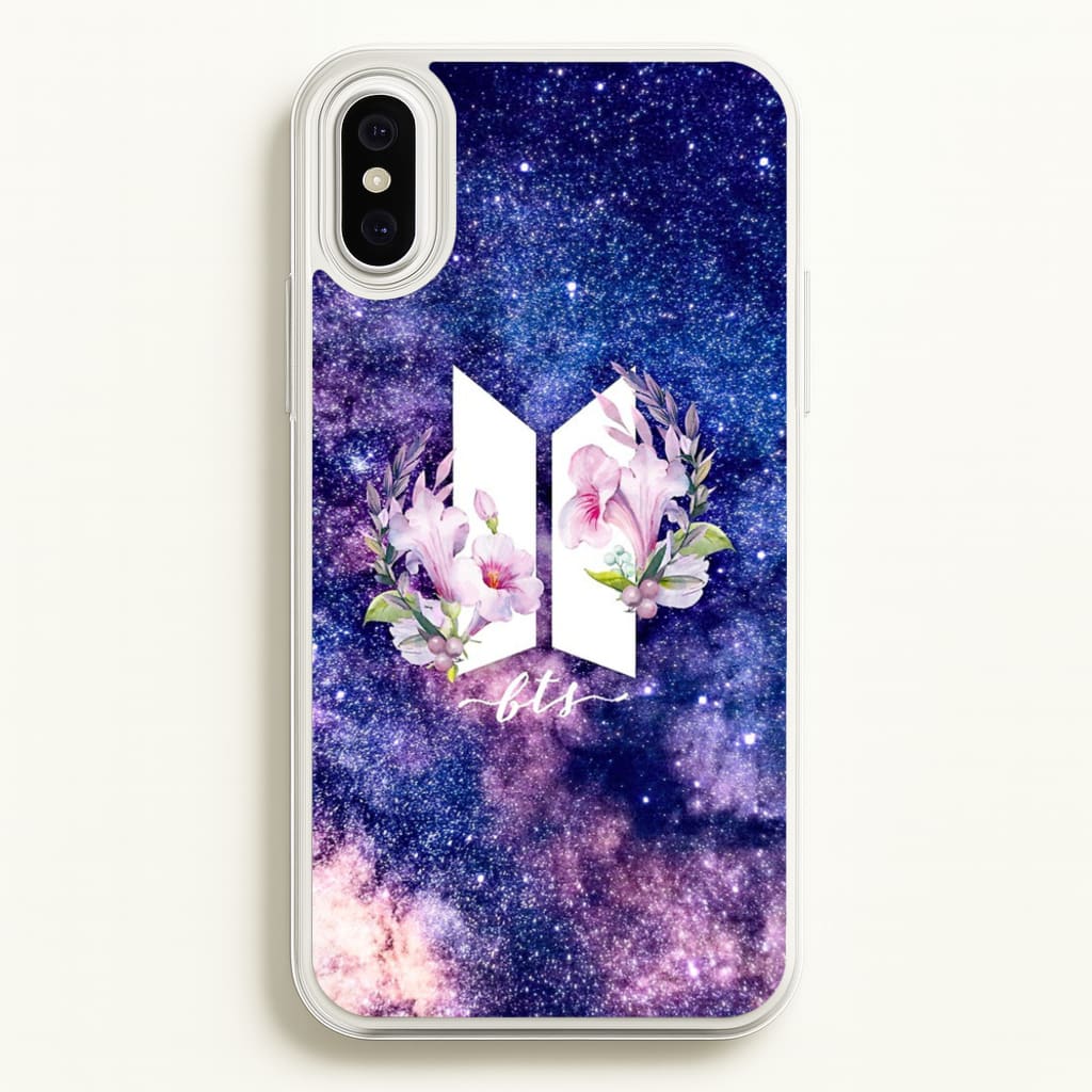 Galaxy Floral K-Pop Band Logo - BTS Phone Case for iPhone XS Max