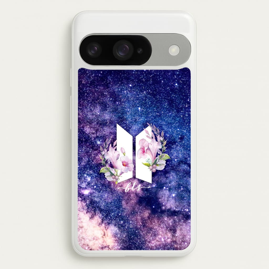 Galaxy Floral K-Pop Band Logo Phone Case for Google Pixel 10 / 10 Pro