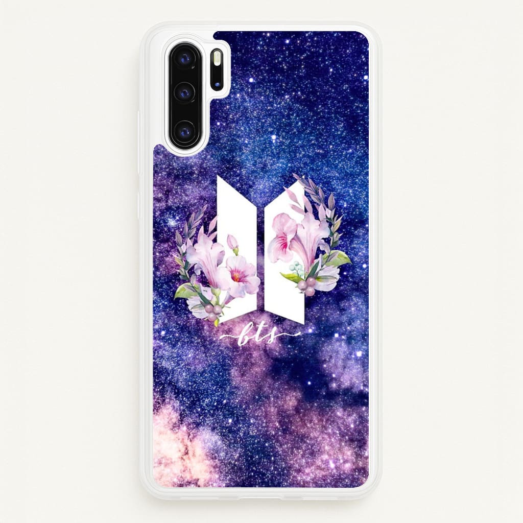 Galaxy Floral K-Pop Band Logo - BTS Phone Case for Huawei P30 Pro