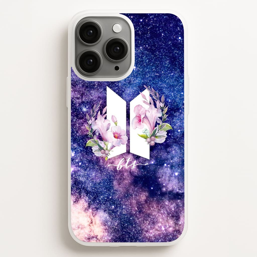 Galaxy Floral K-Pop Band Logo - BTS Phone Case for iPhone 11 Pro Max