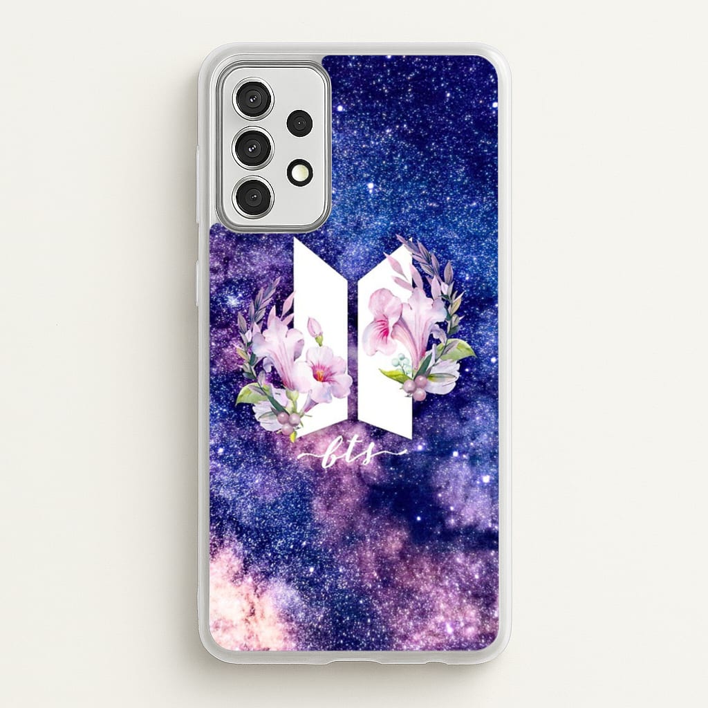 Galaxy Floral K-Pop Band Logo - BTS Phone Case for Galaxy A52 / A52s