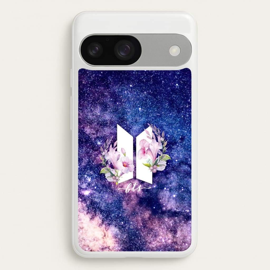 Galaxy Floral K-Pop Band Logo - BTS Phone Case for Google Pixel 9 / 9 Pro