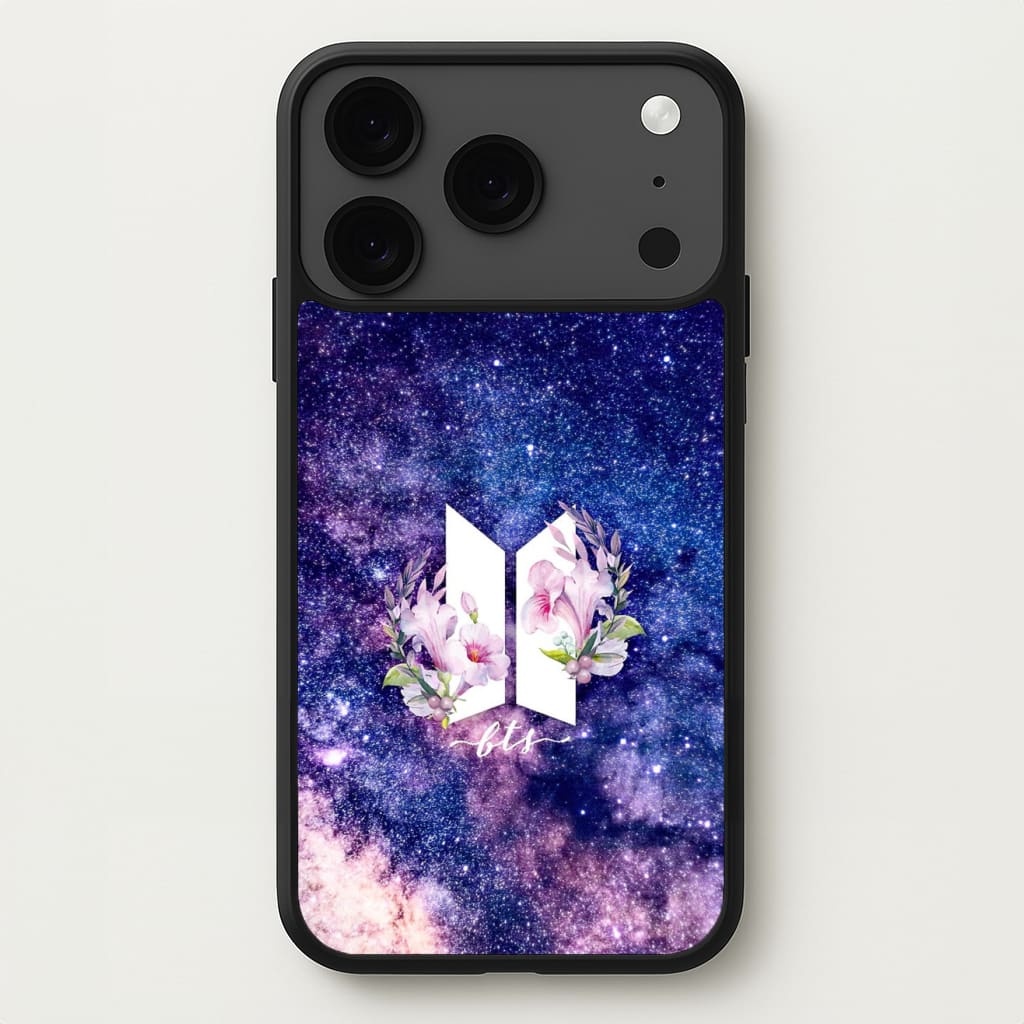 Galaxy Floral K-Pop Band Logo Phone Case for iPhone 17 Pro