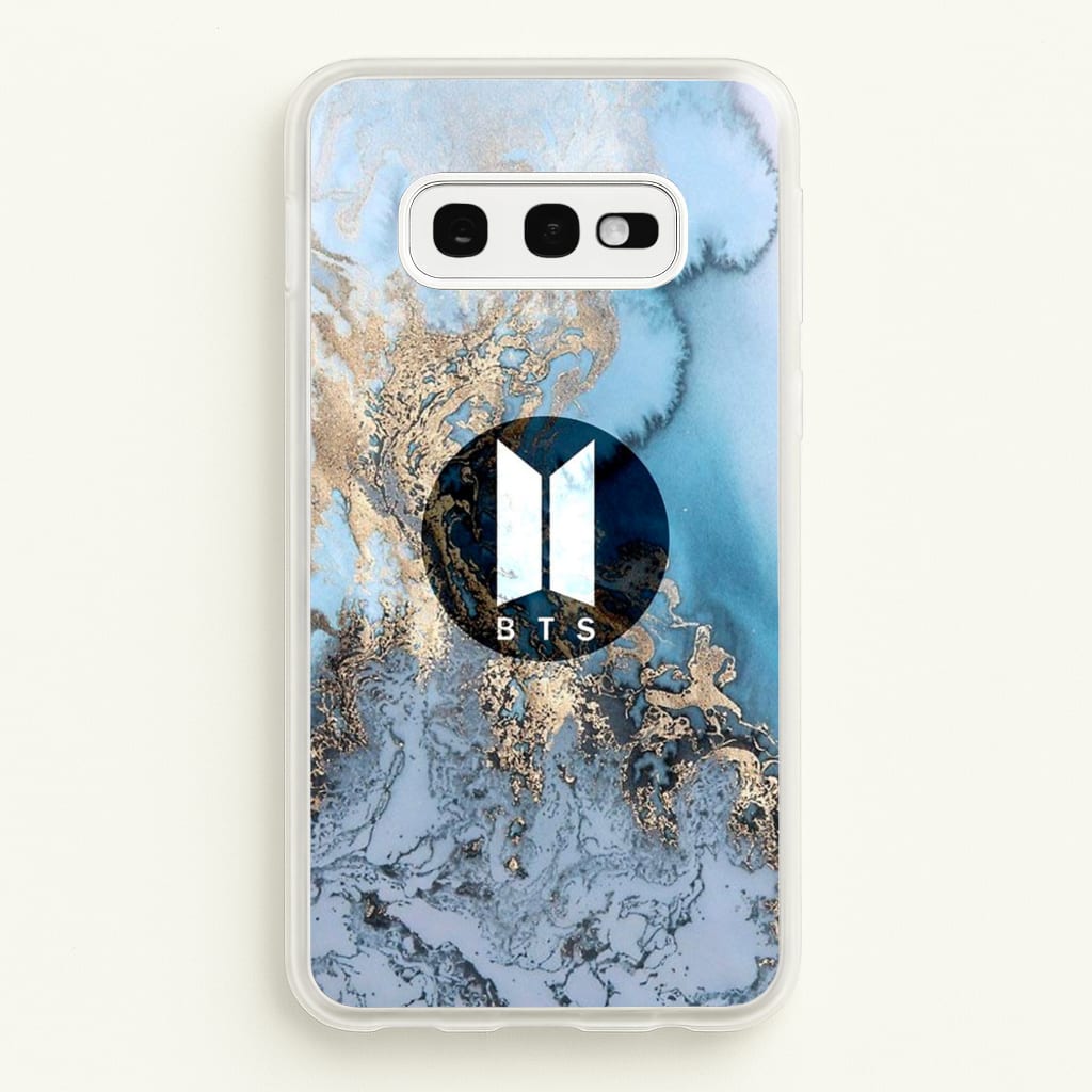 K-Pop Band Logo Marble - BTS Phone Case for Galaxy S10e