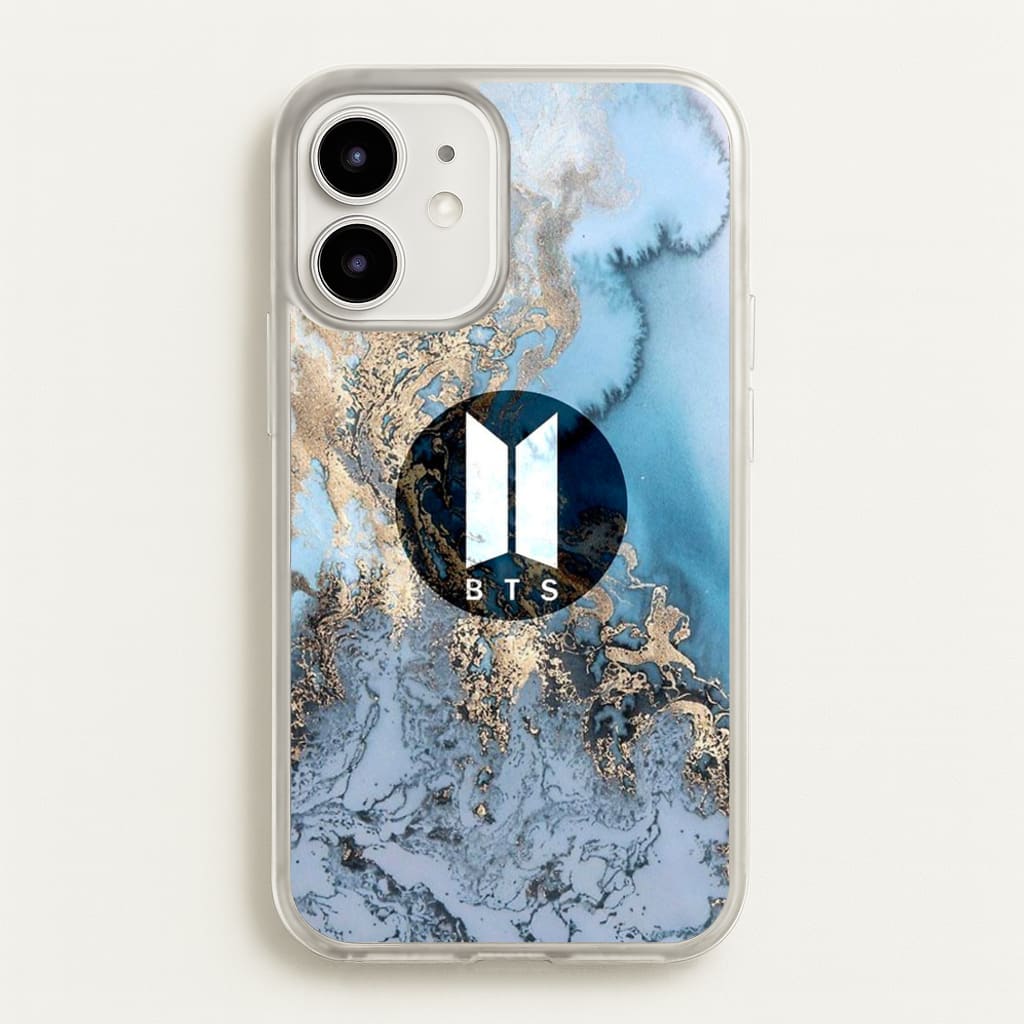 K-Pop Band Logo Marble - BTS Phone Case for iPhone 12 Mini