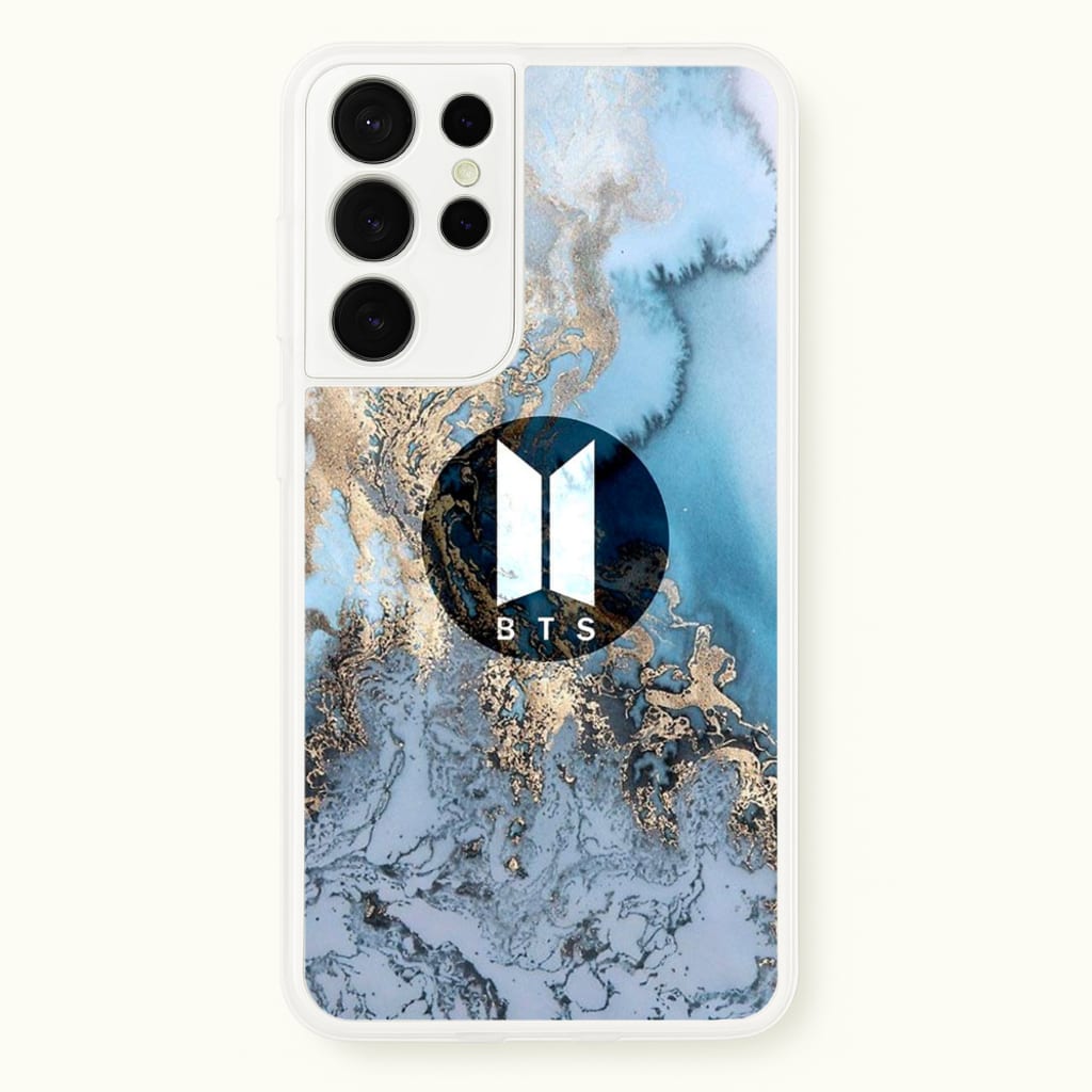 K-Pop Band Logo Marble - BTS Phone Case for Galaxy S21 Ultra