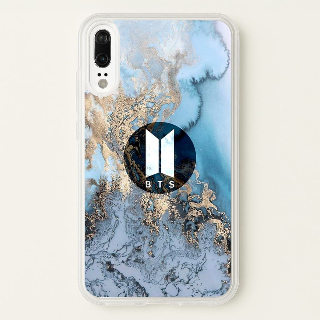 K-Pop Band Logo Marble - BTS Phone Case for Huawei P20