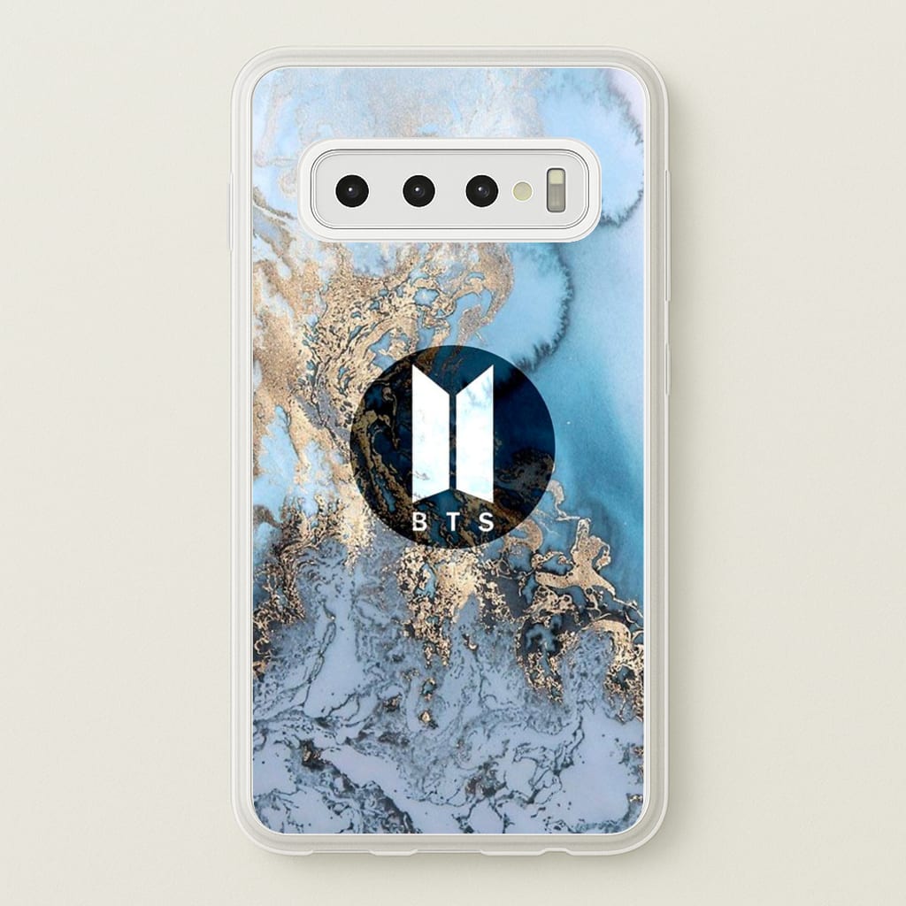 K-Pop Band Logo Marble - BTS Phone Case for Galaxy S10 Plus