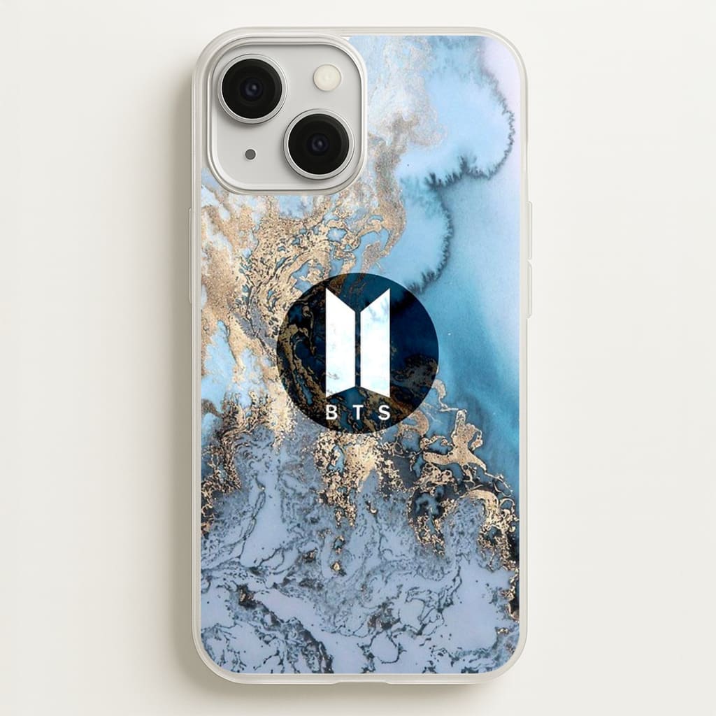 K-Pop Band Logo Marble - BTS Phone Case for iPhone 13 Mini