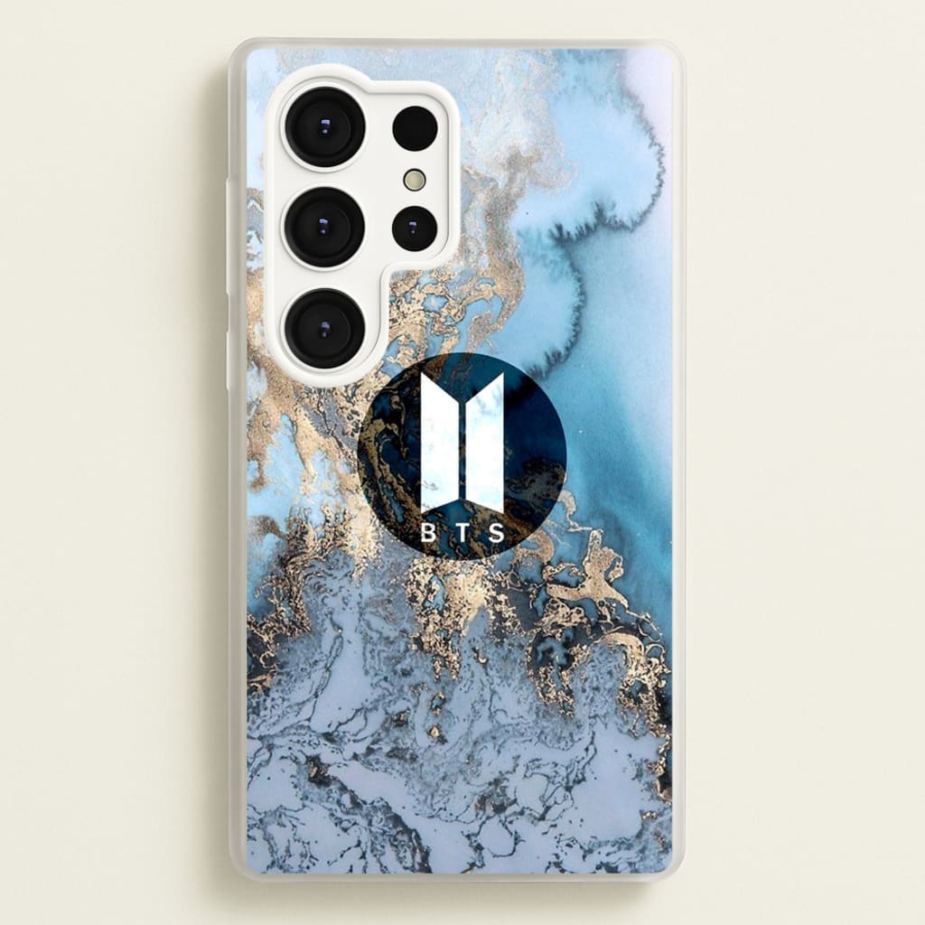 K-Pop Band Logo Marble - BTS Phone Case for Galaxy S25 Ultra