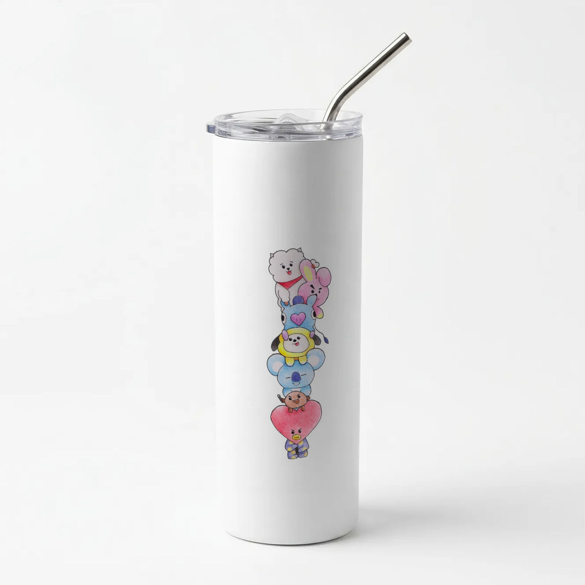 K-Pop Band BT21 Drawing Skinny Tumbler