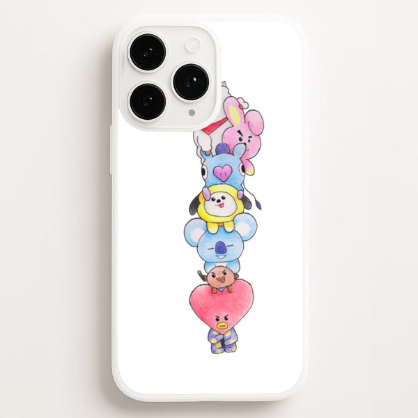 K-Pop Band BT21 Drawing - Phone Case for iPhone 16 Pro Max