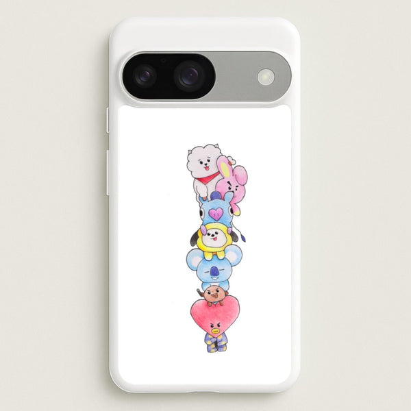 K-Pop Band BT21 Drawing - Phone Case for Google Pixel 9 / 9 Pro