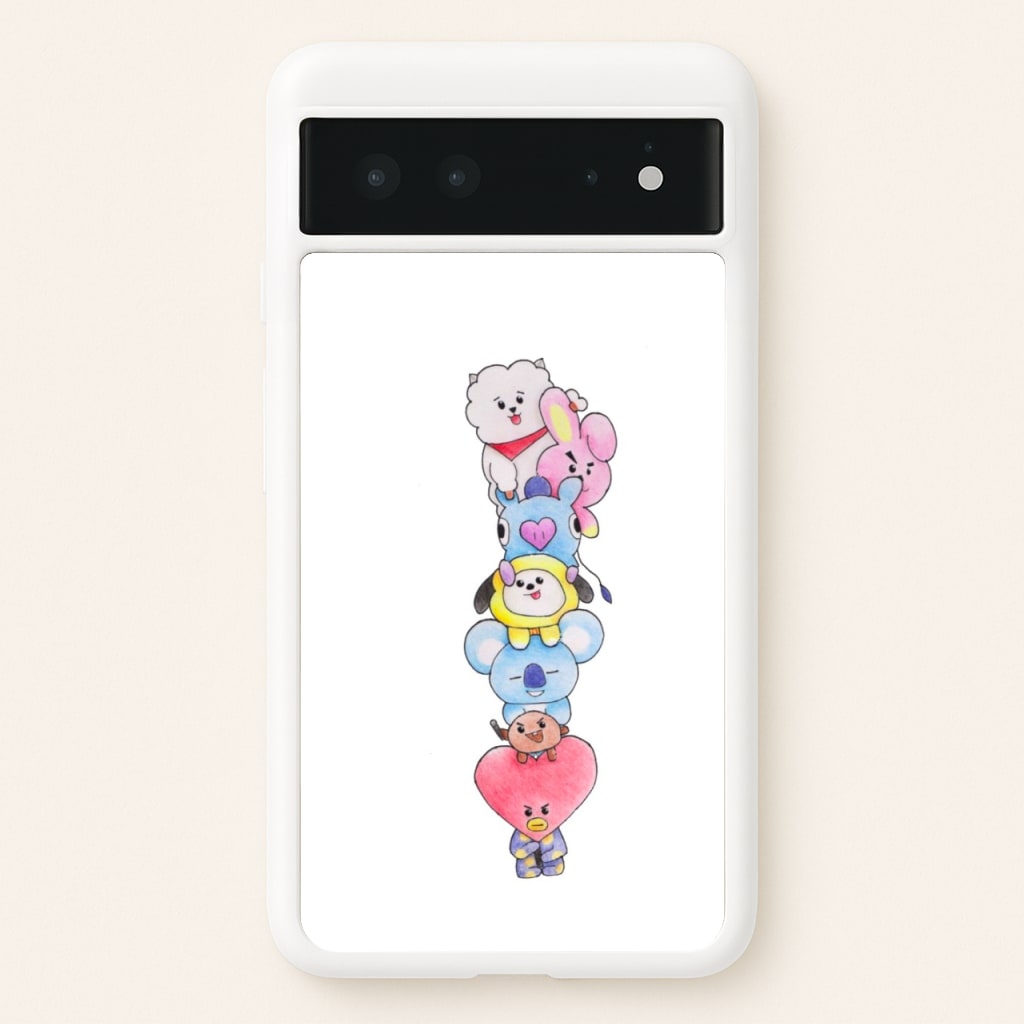 K-Pop Band BT21 Drawing - Phone Case for Google Pixel 6
