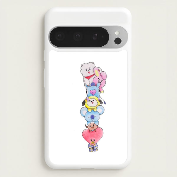 K-Pop Band BT21 Drawing - Phone Case for Google Pixel 9 Pro XL