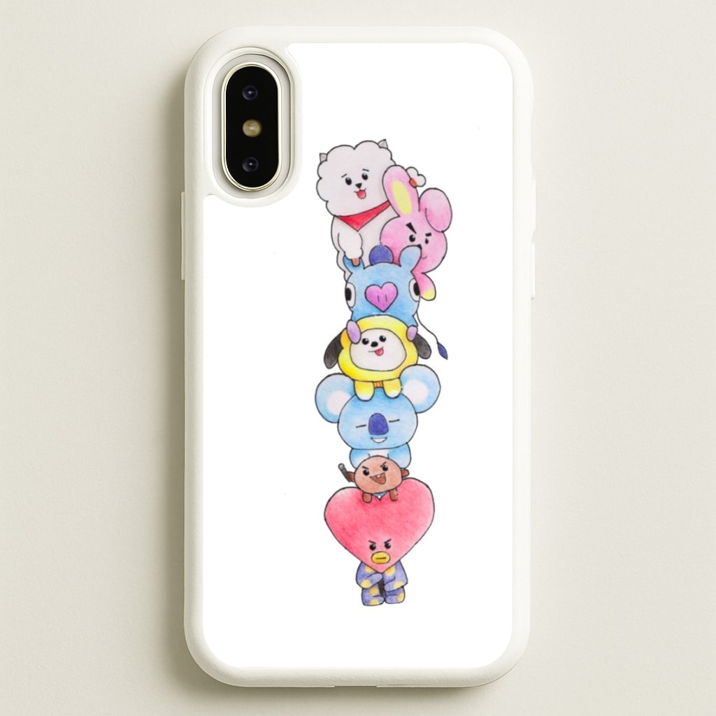 K-Pop Band BT21 Drawing - Phone Case for iPhone X / XS