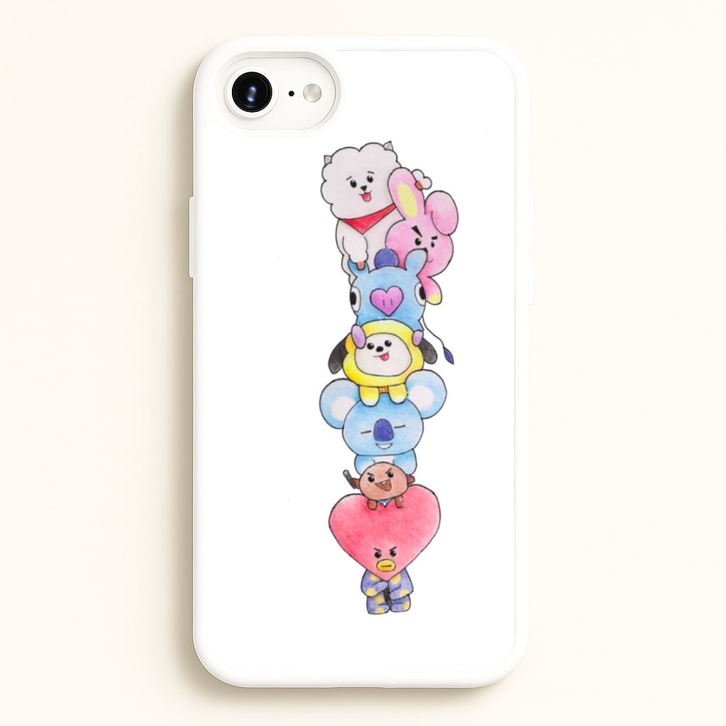 K-Pop Band BT21 Drawing - Phone Case for iPhone 6 Plus / 7 Plus / 8 Plus