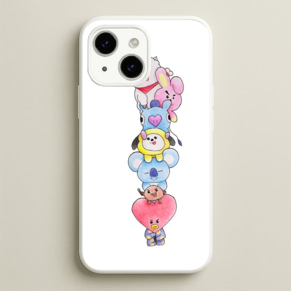 K-Pop Band BT21 Drawing - Phone Case for iPhone 15 Plus